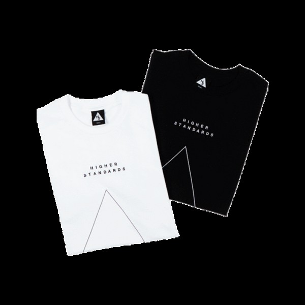 Higher Standards T-Shirt - Embroidered Triangle