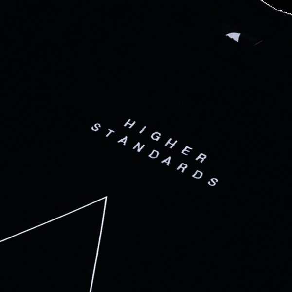 Higher Standards T-Shirt - Embroidered Triangle