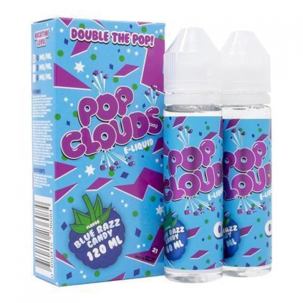 Pop Clouds Vape Juice Blue Razz Candy 120ml