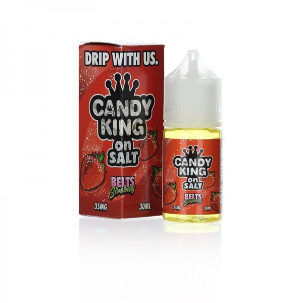 Candy King On Salt Sour Strawberry Belts 30ml Nic Salt Vape Juice