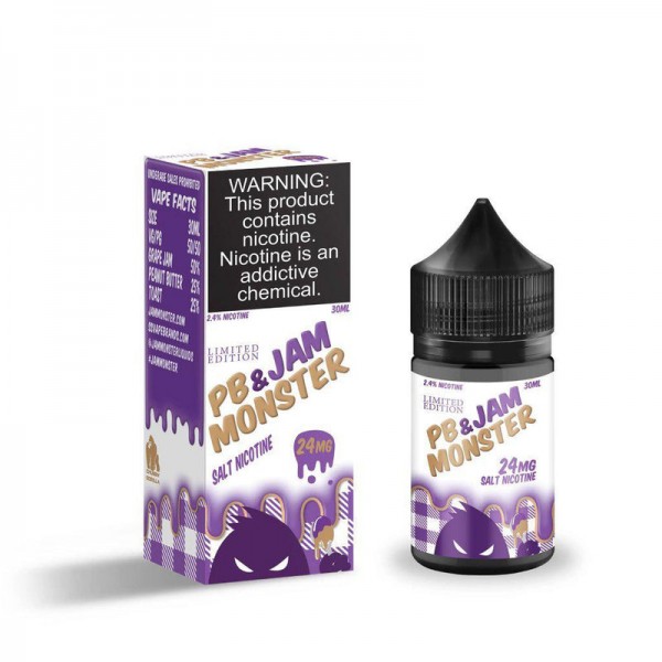 Jam Monster Salts PB & J 30ml Nic Salt Vape Juice