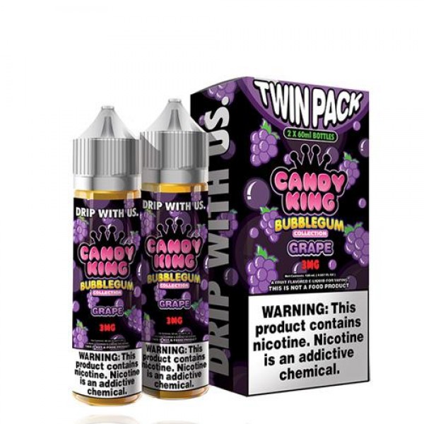 Candy King Twin Pack Bubblegum Grape 2x60ml Vape Juice
