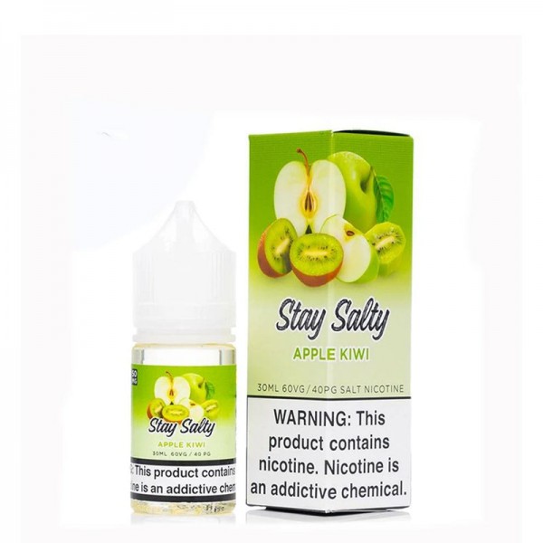 Stay Salty Salts Apple Kiwi 30ml Nic Salt Vape Juice