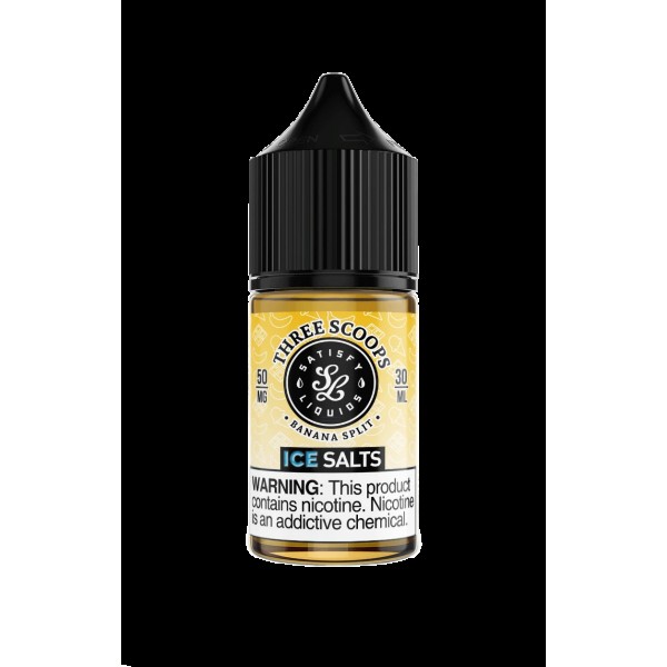 Satisfy E-Liquids Three Scoops On Ice 30ml Nic Salt Vape Juice
