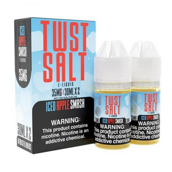 Iced Apple Smash 2x 30ml (60ml) Nic Salt Vape Juice - Twist E-Liquids