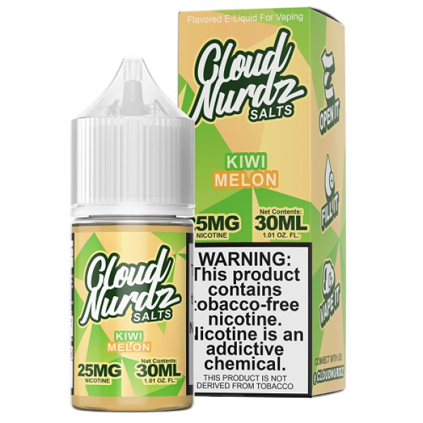 Cloud Nurdz Synthetic Nicotine Kiwi Melon 30ml Nic Salt Vape Juice